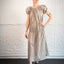 Gaelle Dress in Grey Quill Stripe