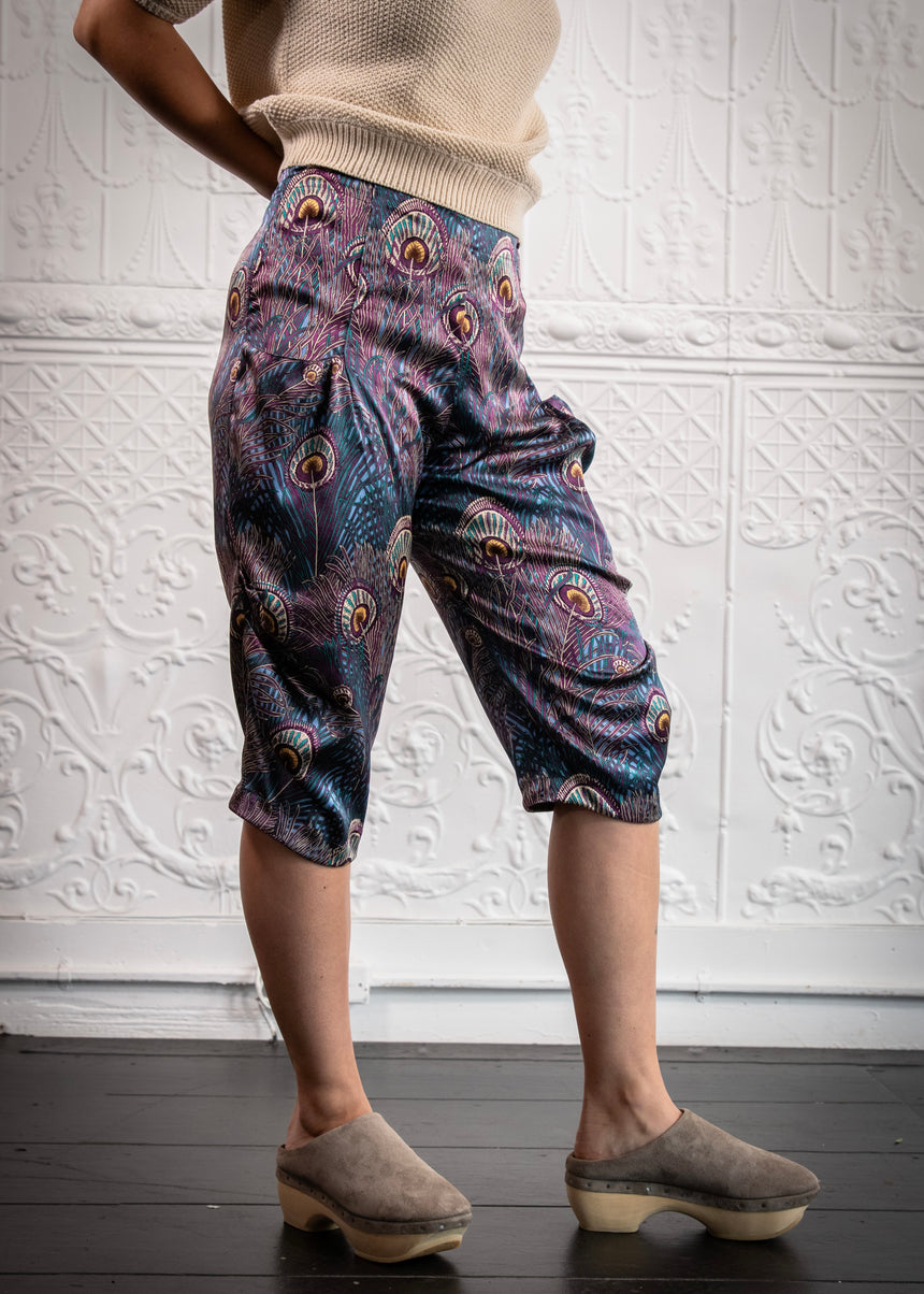 Side Drap Pant in Royal Hera