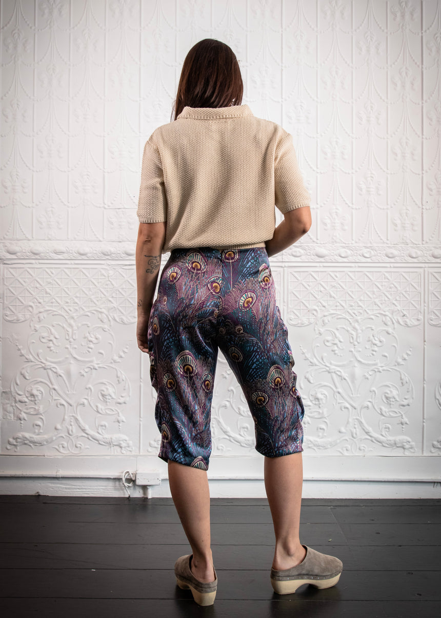Side Drap Pant in Royal Hera
