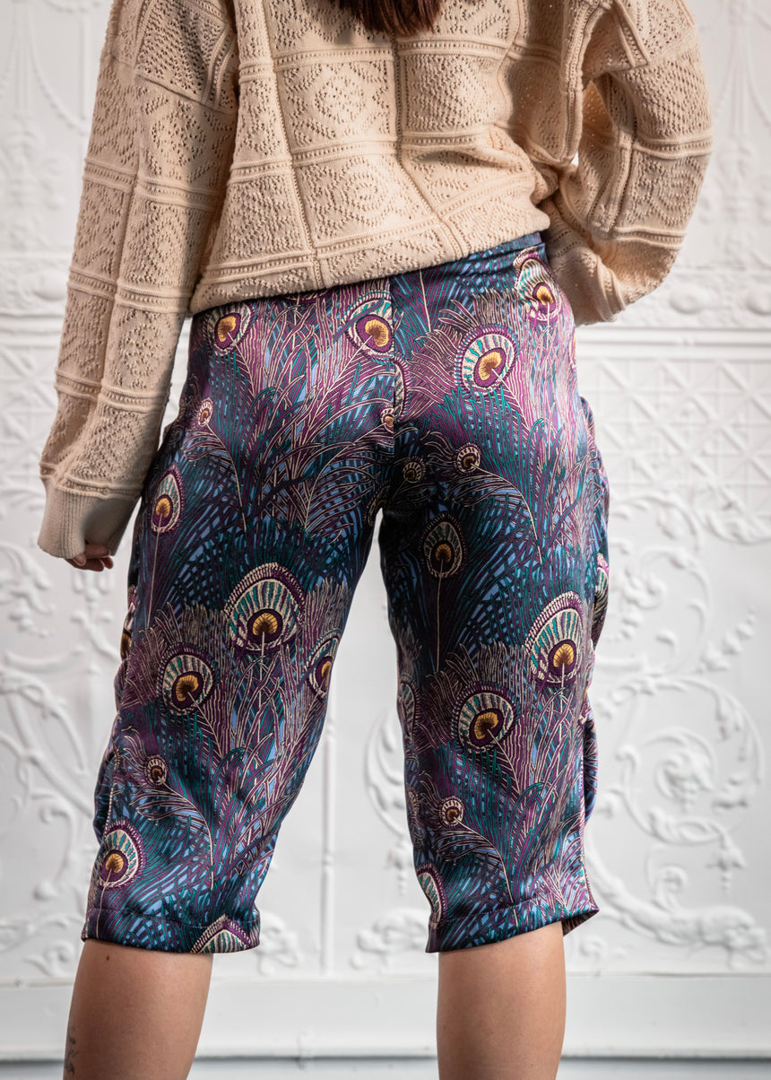 Side Drap Pant in Royal Hera