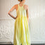 Balloon Dress in Lime Yellow