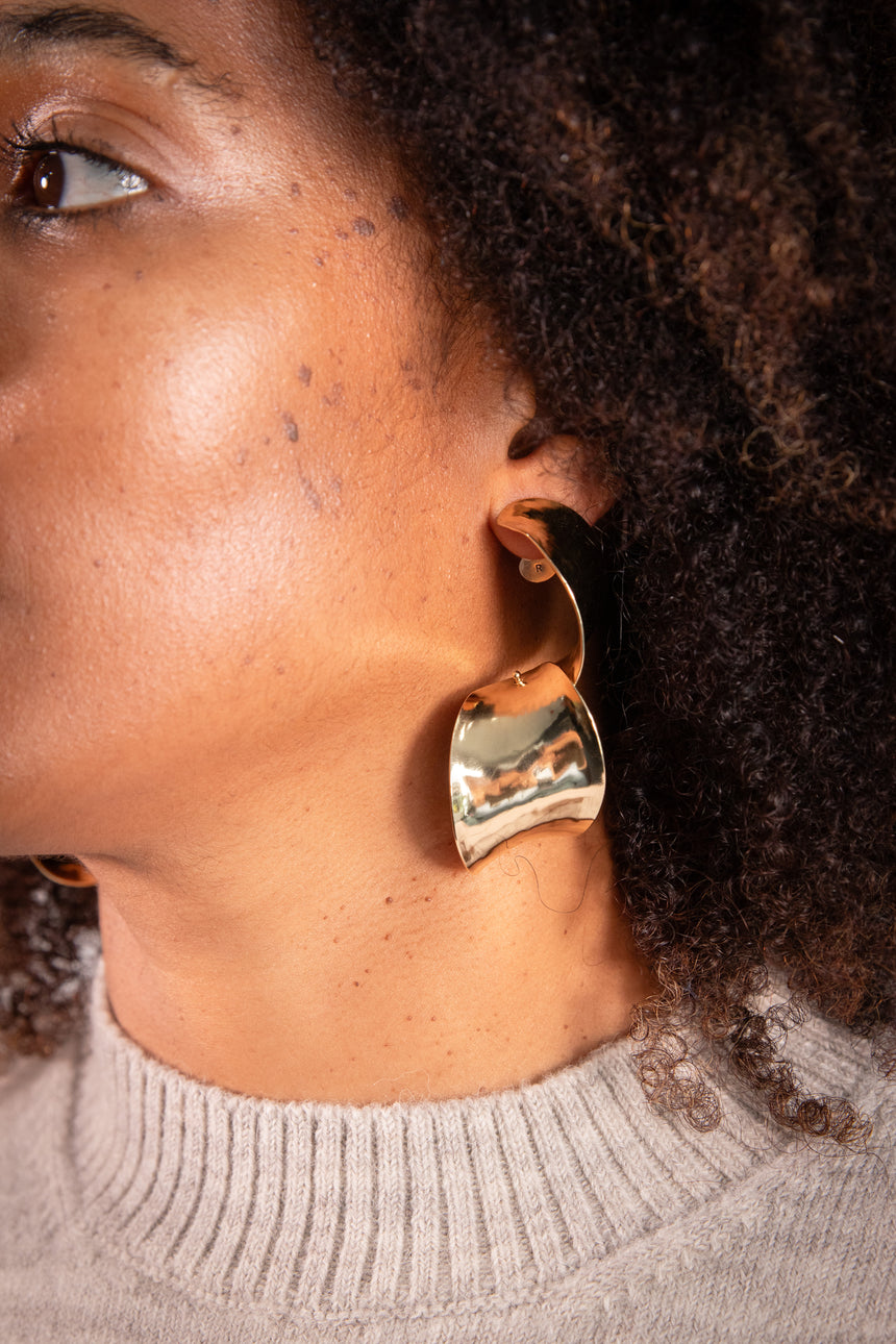 Kela Earrings in Gold Plate