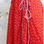 Paneled Skirt Cambric Print in Red Flower