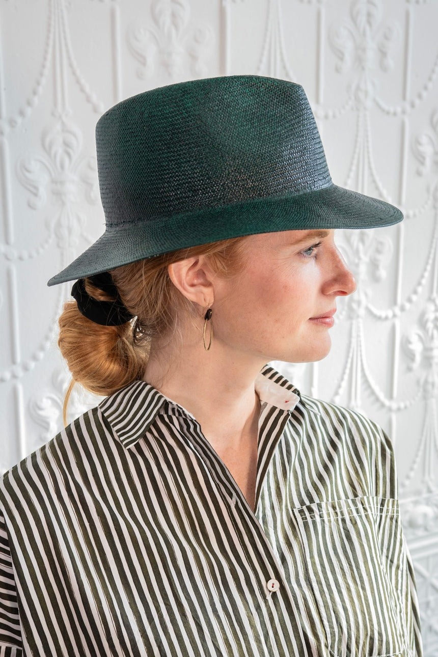 Alba Panama Hat in Green Melange