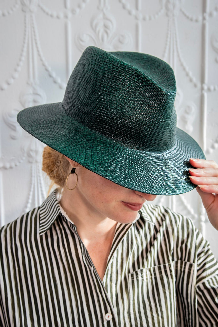 Alba Panama Hat in Green Melange
