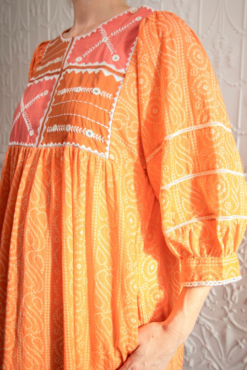 Seema Chomu Kaftan in Coral