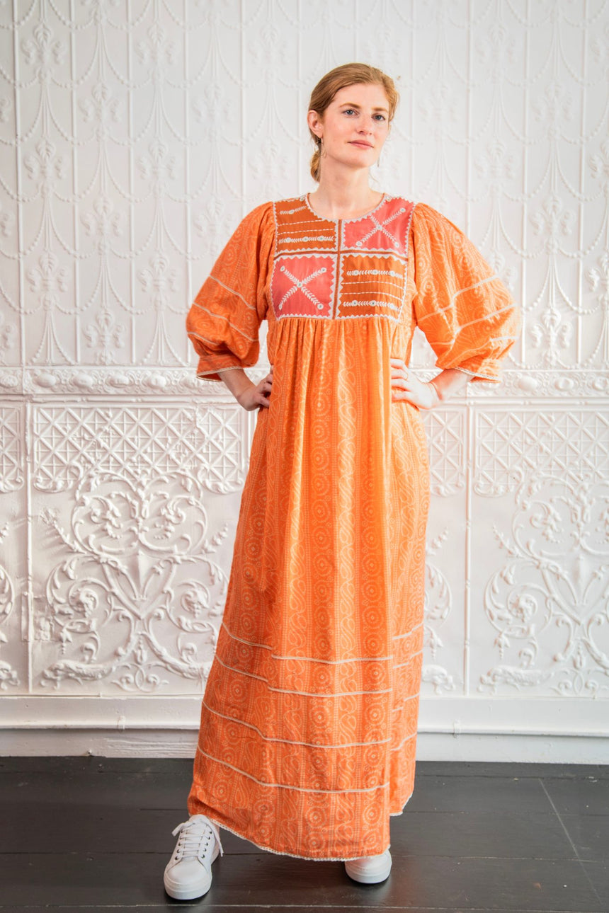 Seema Chomu Kaftan in Coral